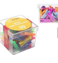 Box Caixa Com 50 Peças Mini Pregador Coloridos - Home Flex