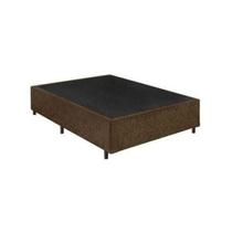 Box Casal Cama 138x188 Marrom Suede