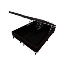 Box Castor Baú Universal King Size Preto New 180x200x41cm