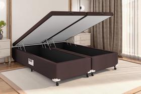 Box Castor Baú Universal Queen Size Marrom New 158x198x41cm Box Castor Baú Universal Queen Size Marrom New 158x198x41cm