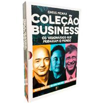 Box Coleção Business Os Visionários Que Mudaram O Mundo Elon Musk Bill Gates Jeff Bezos, 624 Páginas - Pé da Letra
