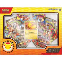 Box Coleção Dia de Pokemon 2026 Pikachu 49 Cartas Copag TCG