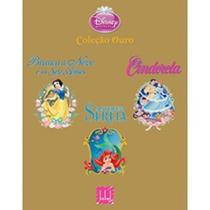 Box Coleção Ouro Branca de Neve e os Sete Anões, Cinderela, a Pequena Sereia.