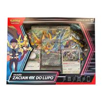 Box Coleção Zacian do Lupo Ex Pokémon Copag Cards Booster TCG Dubwool Wooloo com Carta Extragrande