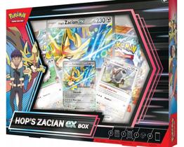 Box Colecionável de Cartas Pokémon Zacian ex do Hop em Inglês Box Colecionável de Cartas Pokémon Zacian ex do Hop em Inglês