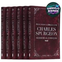 Box com 6 Volumes em Edição Especial Pregando a Bíblia com Charles Spurgeon Sermões e Esboços Volume 2 - Igreja Cristã Amigo Evangélico