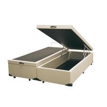 Box com Baú Cama King Madeira Resistente Bege