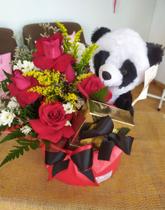 BOX com pelúcia, Chocolates é lidas rosas