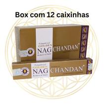 BOX Com12 Caixinhas Incensos Golden Nag Massala Indiano Varetas BOX Com12 Caixinhas Incensos Golden Nag Massala Indiano Varetas