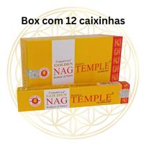 BOX Com12 Caixinhas Incensos Golden Nag Massala Indiano Varetas