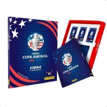 Box Copa América Usa 2024 - Álbum Capa Dura Azul + 30 Envelopes - Panini