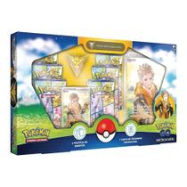 Box de Cartas - Pokémon GO - Equipe Instinto - Broche - 38 Cartas - Copag