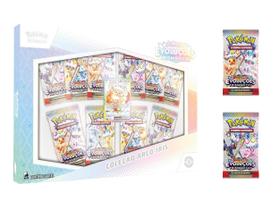 Box de Pacotes Booster 61 Cartas Pokémon TCG Evoluções Prismáticas Coleção Arco Íris Eeveelutions