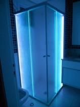 Box de vidro com LED