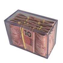 Box do Milhão Caixa Decorativa(o) Acrílica/Plástica 100 Notas Dinheiro 10 Reais