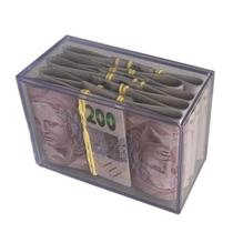 Box do Milhão Caixa Decorativa(o) Acrílica/Plástica 100 Notas Dinheiro 200 Reais - Brink Fest