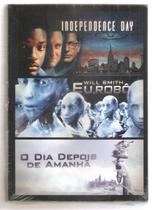Box dvd 3 filmes - independence day/ will smith eu, robo...