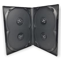 Box Dvd Quadruplo Preto Kit Com 25 Unidades