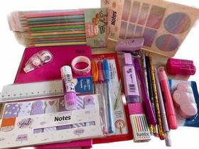 Box Kit Papelaria Fofa Presente Material Escolar