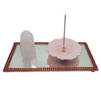 Box Kit Presente do Amor com Ponta de Quartzo Rosa Natural Box Kit Presente do Amor com Ponta de Quartzo Rosa Natural