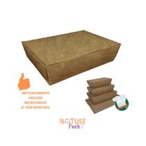 Box Kraft Food Antiv G Retg 19,5X14X5,5Cm (Montada) 100Un - Ecs Sustentaveis