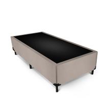 Box Max Ultra Blindado Suede Bege Solteiro 88x188x42cm