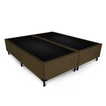 Box Max Ultra Blindado Suede Marrom Queen Size 158x198x42cm