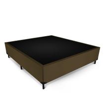 Box Max Ultra Suede Marrom Casal 138x188x42cm
