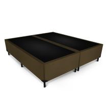 Box Max Ultra Suede Marrom King Size 193x203x42cm