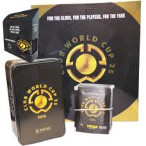 Box Ouro Fifa Club World Cupa 2025 Album Capa Dura Metalizada Com 50 Envelopes + Lata Copa Do Mundo De Clubes 2025