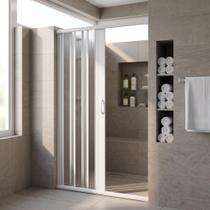 Box para Banheiro Sanfonado 185x115cm PVC Branco
