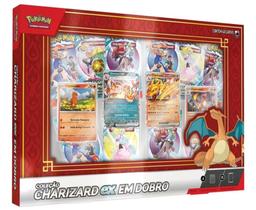 Box Pokémon Coleção Charizad Ex Em Dobro Card Tcg 10 Booster - COPAG