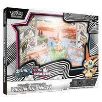 Box Pokemon Coleção Fogo Branco E Raio Preto Victini De Unova