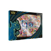 Box Pokémon Coleção Mega Charizard X Ex TCG 62 Cartas Copag