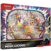 Box Pokémon Coleção Mega Lucario Ex 49 Cartas Copag Box Pokémon Coleção Mega Lucario Ex 49 Cartas Copag