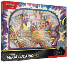 Box Pokémon Coleção Mega Lucario EX Copag Boosters Cards Cartas - 7896192355751 Box Pokémon Coleção Mega Lucario EX Copag Boosters Cards Cartas - 7896192355751