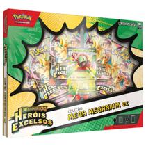 Box Pokemon Coleção Mega Meganium Ex ME02.5 49 Cartas Copag TCG