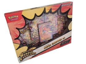Box Pokemon Mega Emboar Ex Coleção Heróis Excelsos 2026 com 49 cartas Box Pokemon Mega Emboar Ex Coleção Heróis Excelsos 2026 com 49 cartas