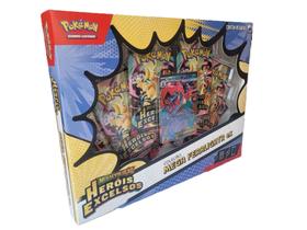Box Pokemon Mega Feraligatr Ex Herois Excelsos Megaevolução com 49 cartas Box Pokemon Mega Feraligatr Ex Herois Excelsos Megaevolução com 49 cartas