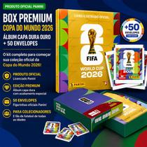 Box Premium Copa Do Mundo 2026 Panini Álbum Capa Dura Ouro + 50 Envelopes Oficiais Fifa Box Premium Copa Do Mundo 2026 Panini Álbum Capa Dura Ouro + 50 Envelopes Oficiais Fifa