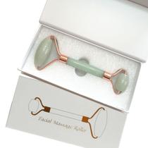 Box Premium Rolo Massageador Facial Aventurina Quartzo Verde