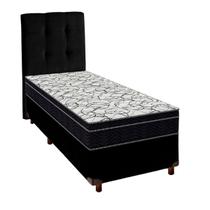 Box Preto+Colchão Solteiro Airtech 150 Ortobom + Cabeceira Alice Box Preto+Colchão Solteiro Airtech 150 Ortobom + Cabeceira Alice