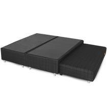 Box Queen Com Cama Auxiliar Bicama De Mola Bonnel 158x198x38cm - BF Colchões