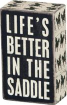 Box Sign Primitives de Kathy Horse-Print Life's Better
