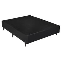 Box Simples Tecido Preto Casal 138x188