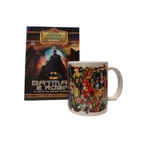 Box slim batman e robin a volta do homem morcego coleção super heróis do cinema - ed. colecionador + caneca