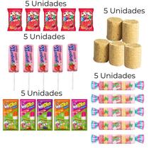 Box Snack Doce Sortido 25 Itens Monte 5 Sacolinhas Presente