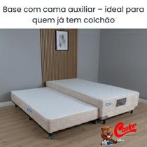 Box Solteiro com cama auxiliar Castor Premium Acoplada D28 88x188 Tecido Boucle Box Solteiro com cama auxiliar Castor Premium Acoplada D28 88x188 Tecido Boucle