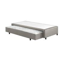 Box Sommier Solteiro com Cama Auxiliar 88x188x36 -Cinza Box Sommier Solteiro com Cama Auxiliar 88x188x36 -Cinza