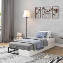Box Spring FMDMR Twin com capa de tecido de 18 cm de altura Box Spring FMDMR Twin com capa de tecido de 18 cm de altura